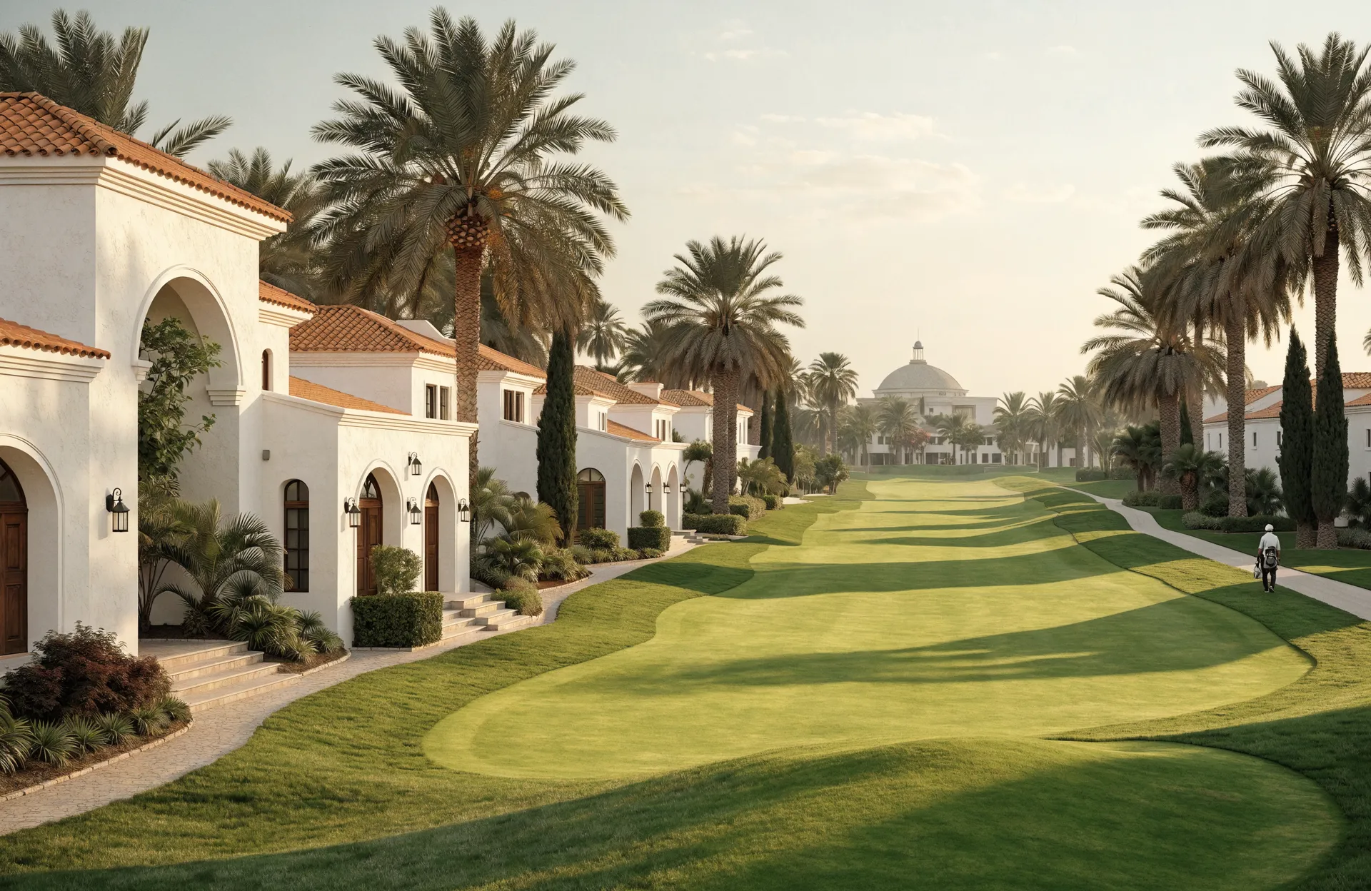 Andalusian villas along the fairway, Hudayriyat Golf Estates